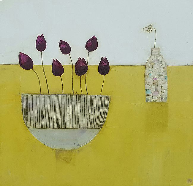 Eithne  Roberts - Bowl of tulips